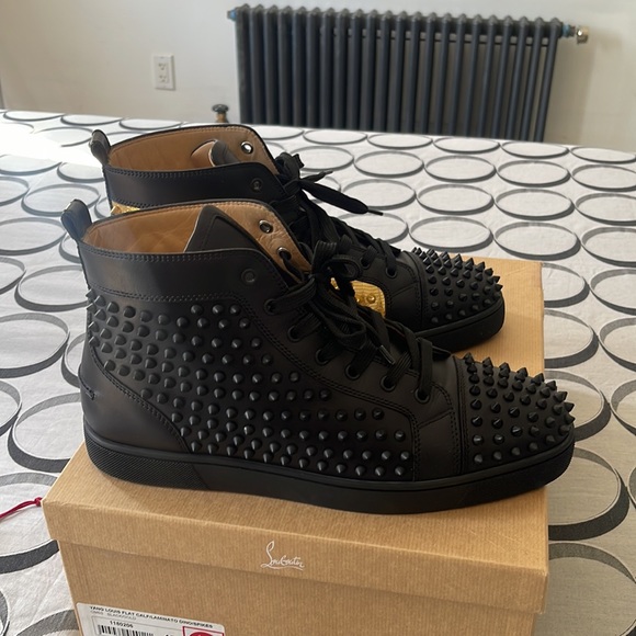 Christian Louboutain Red Bottoms, Men’s Size US (12) EU (45) Black & Gold - Picture 4 of 7